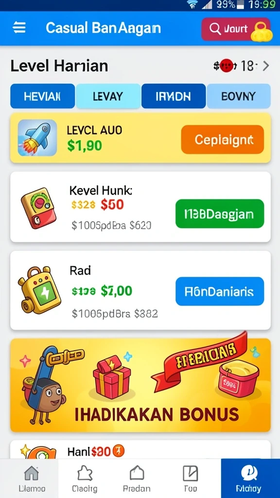Tampilan grafis yang memukau dengan detail dalam dunia permainan.