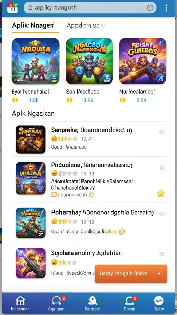 Tampilan utama aplikasi DUNIA77 yang menarik.
