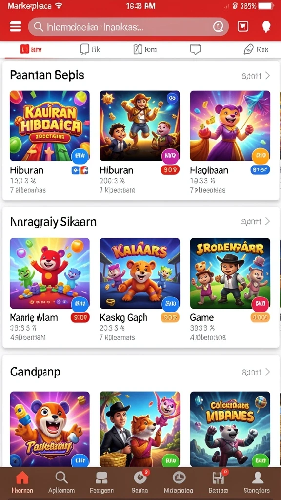 Level permainan yang penuh tantangan dan seru.