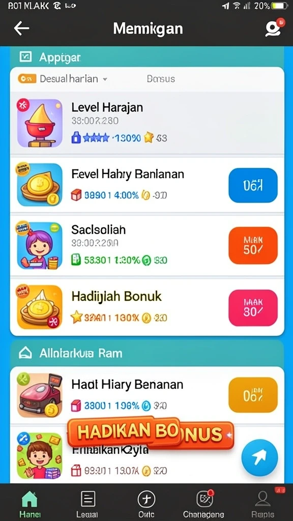 Tampilan grafis yang memukau dan berwarna-warni.
