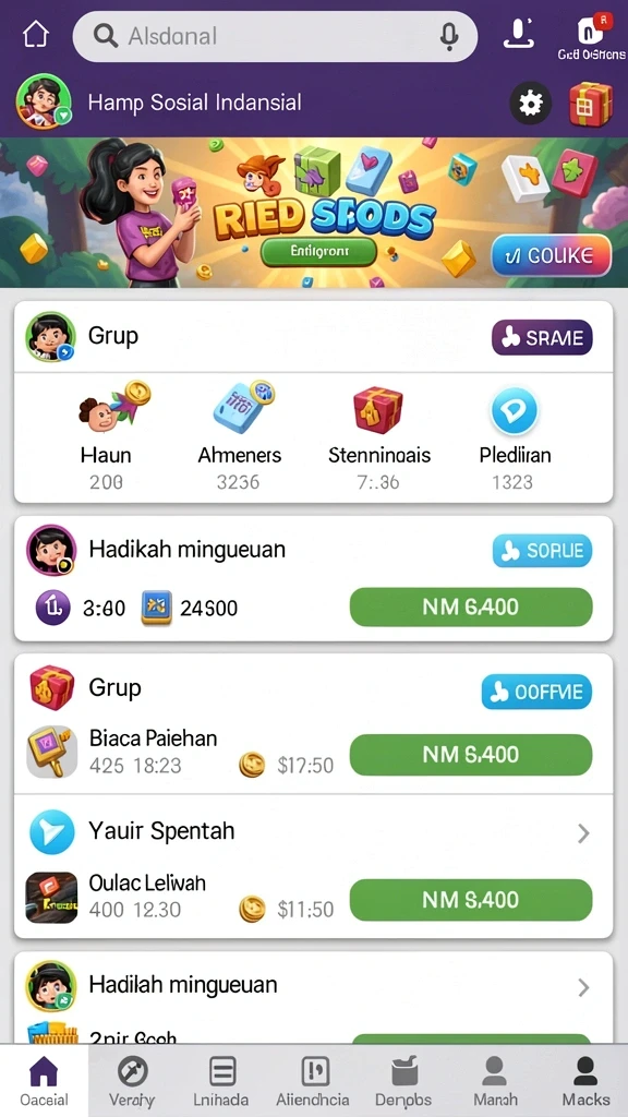 Karakter beragam untuk pilihan permainan yang menarik.