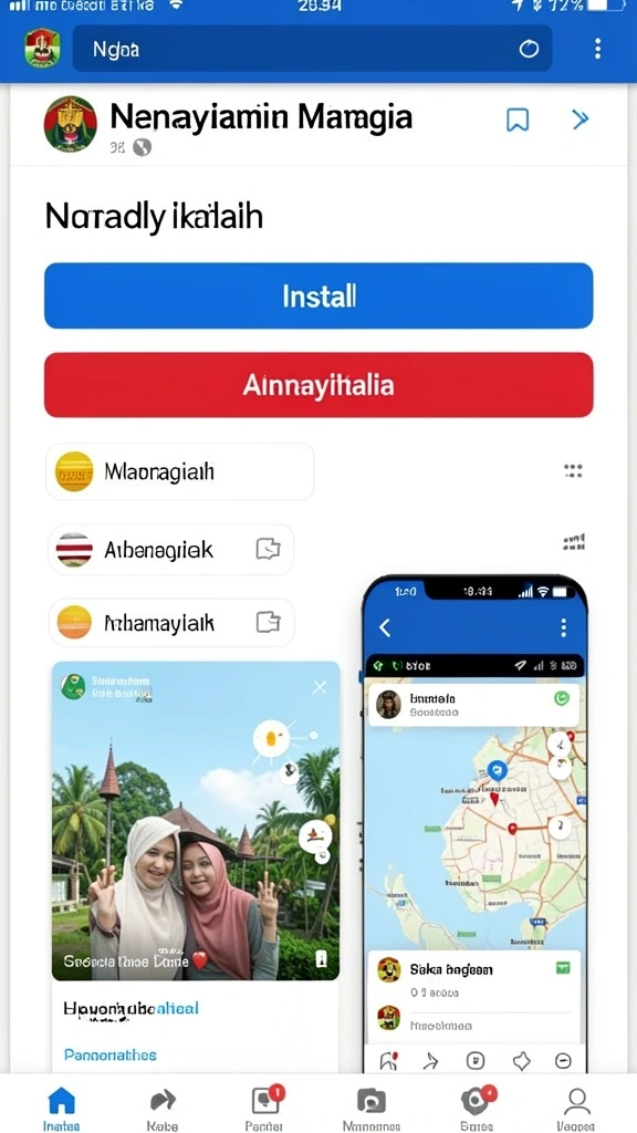 Tangkapan layar menampilkan antarmuka menu yang intuitif dan menarik.