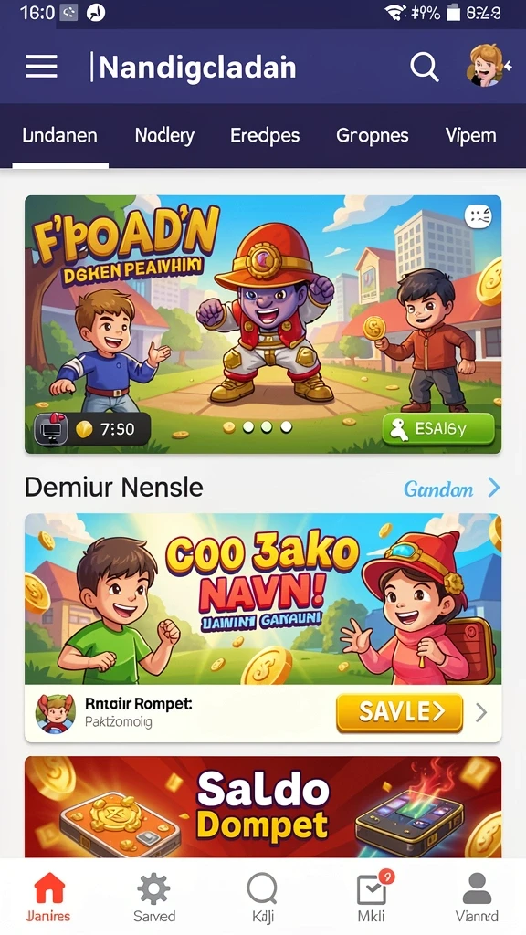 Karakter dengan desain unik dan menarik.