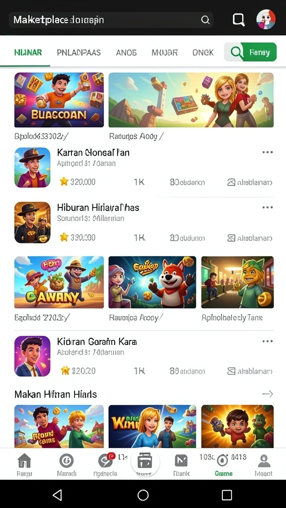 Berbagai pilihan permainan menarik dan interaktif.