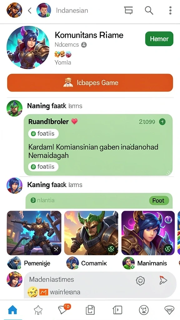 Bergabunglah dengan komunitas pemain yang aktif.