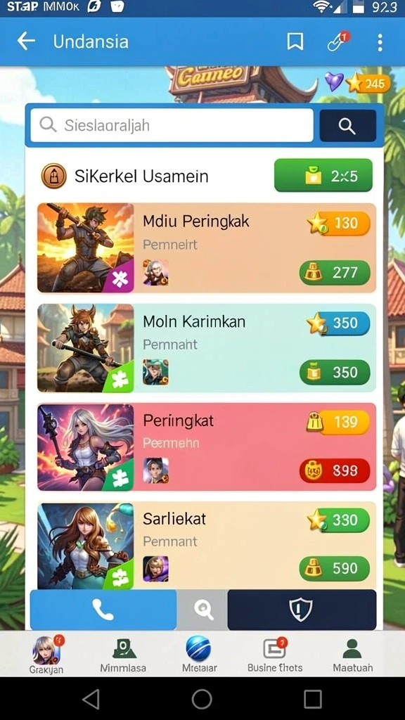 Tampilan antarmuka pengguna yang menarik dan modern.