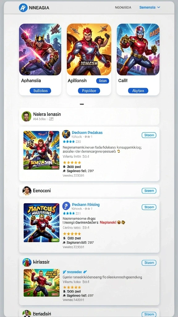 Fitur permainan yang variatif dan seru.